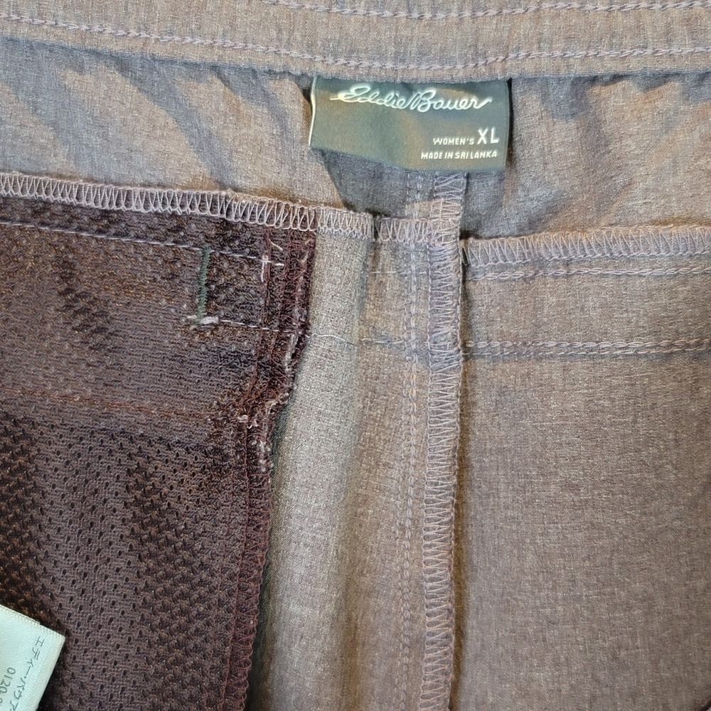 Eddie Bauer Hiking Pants Pull-On Womens Sz XL Pink Purple Lightweight Pockets - Picture 6 of 10